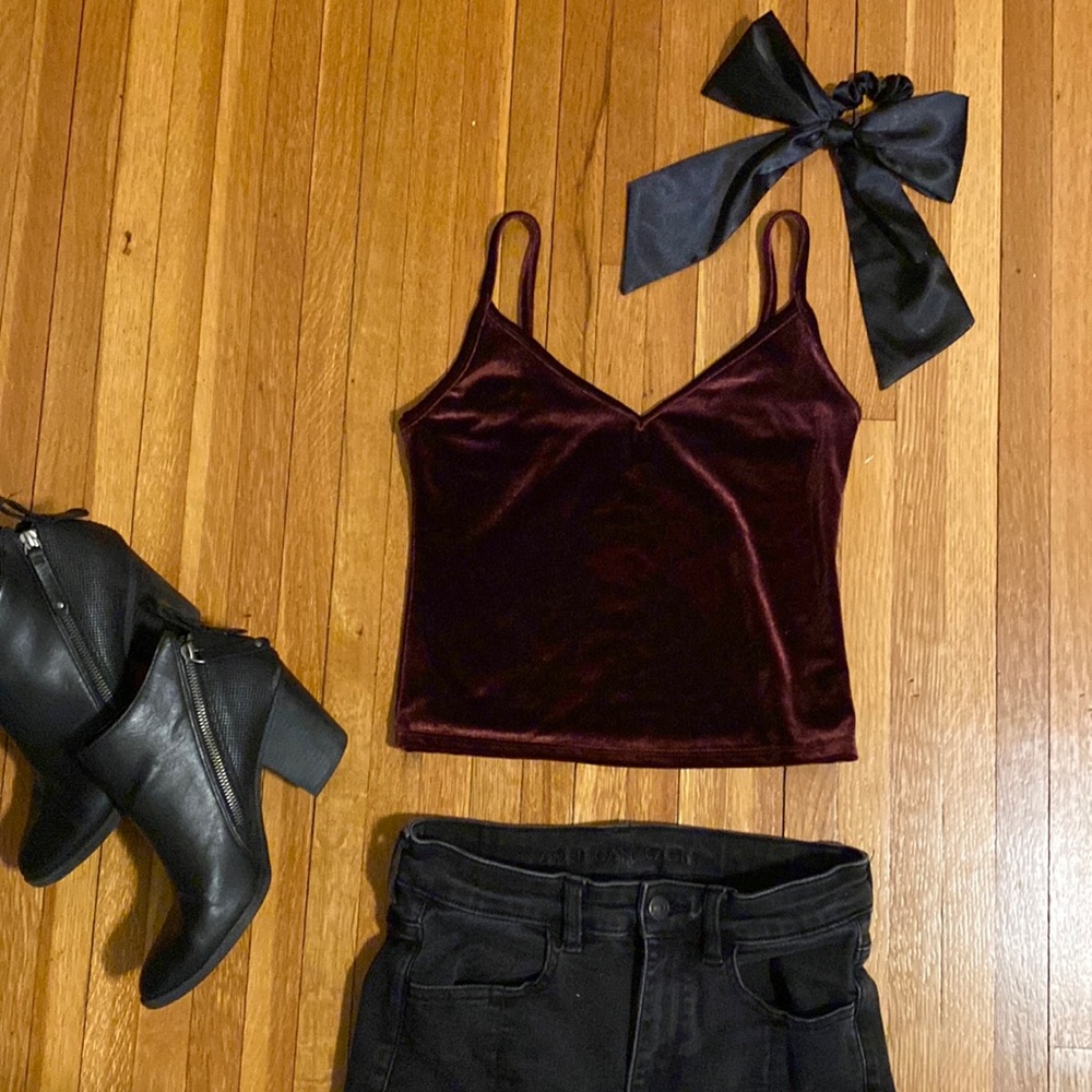 Velvet Crop Top